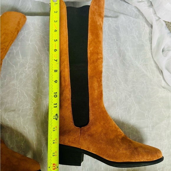 New w/o tags Suede Tan Knee-High Boots - Picture 2 of 4